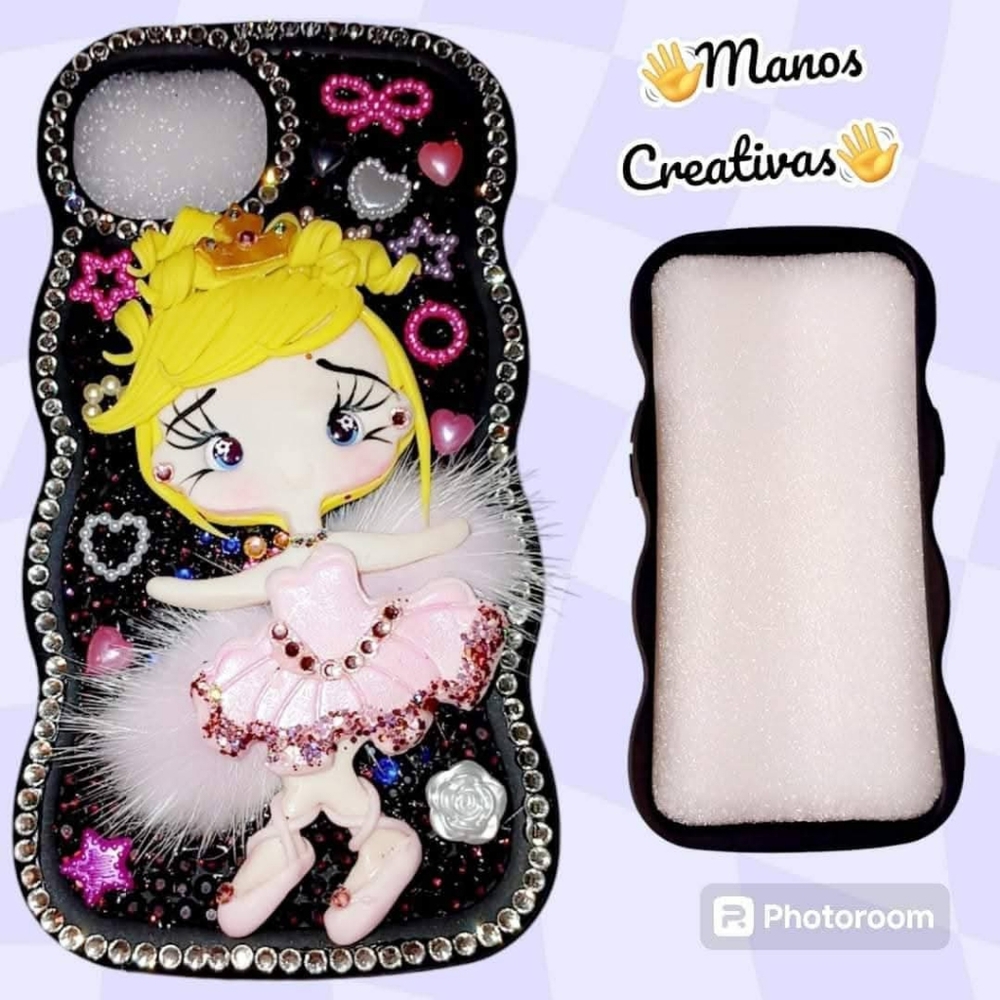 Phone Case #14 - Black and Pink